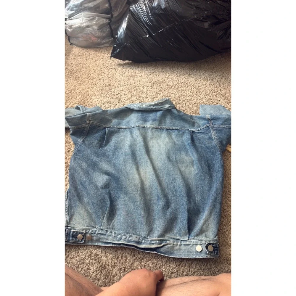 Quiet Lux John Elliott Distressed Denim Jacket Light Wash‎ Made in Japan Size 3